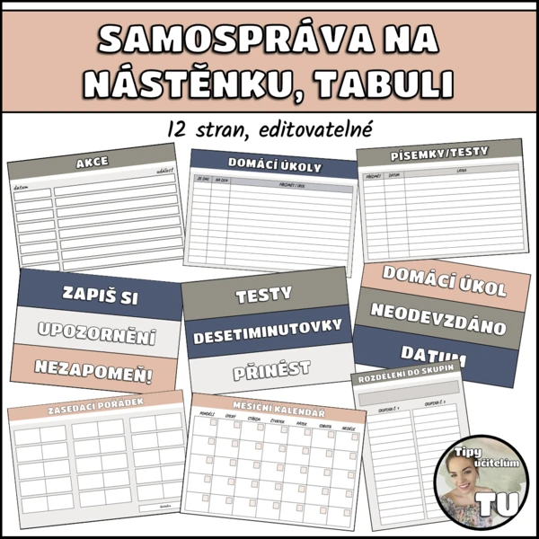 Samospráva, nápisy, listy na tabuli/nástěnku 1