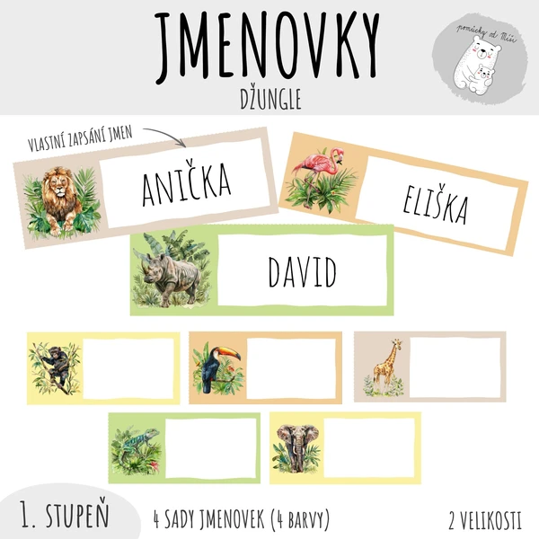 Jmenovky - Džungle  1