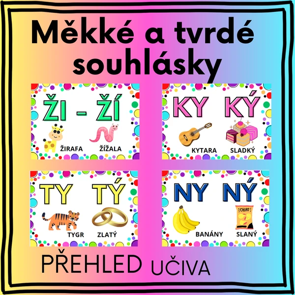 Měkké a tvrdé souhlásky - plakáty  1