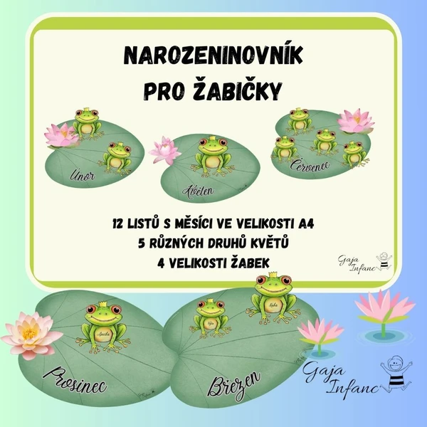 Narozeninovník pro žabičky 1