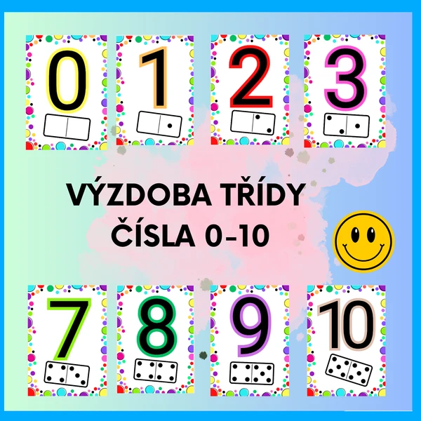 Čísla 0-10 - výzdoba třídy  1