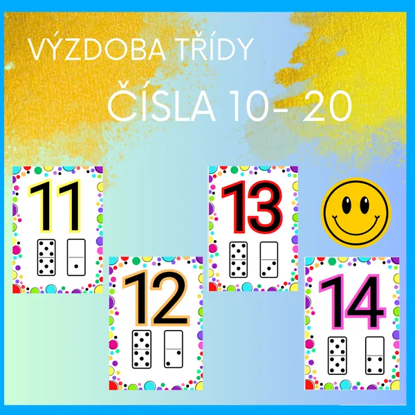 Čísla 10 -20 - výzdoba třídy  1