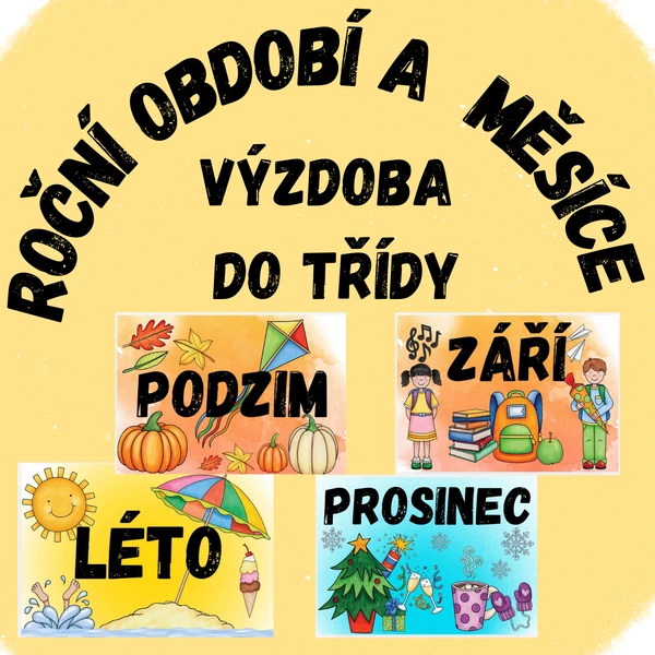 Roční období a měsíce - výzdoba třídy 1