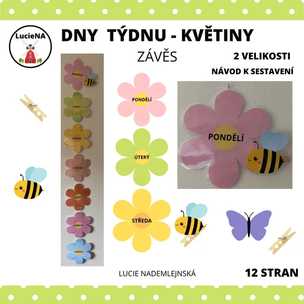 DNY V TÝDNU - KVĚTINY - ZÁVĚS 1