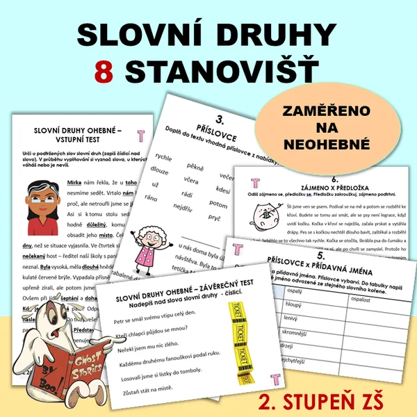 Slovní druhy - centra aktivit 1