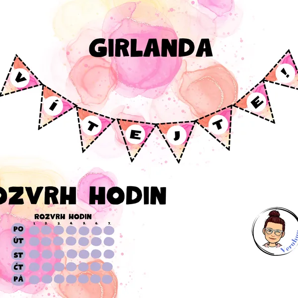 Girlanda a rozvrh hodin  1