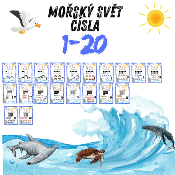 Čísla do 20 MOŘE - výzdoba třídy 1