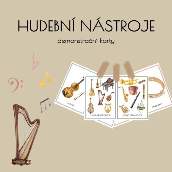 HUDEBNÍ NÁSTROJE - demonstrační karty 1