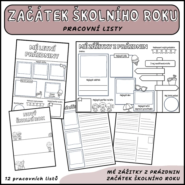 Začátek školního roku - pracovní listy 1