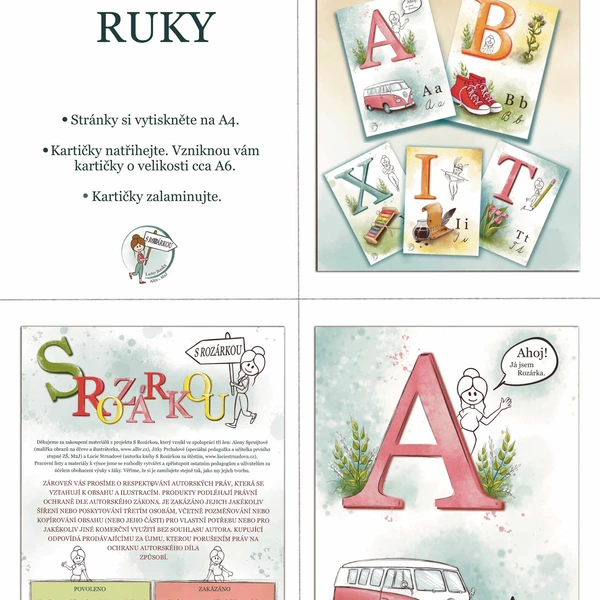 Abeceda s Rozárkou do ruky - pomocníček pro děti na lavici 1