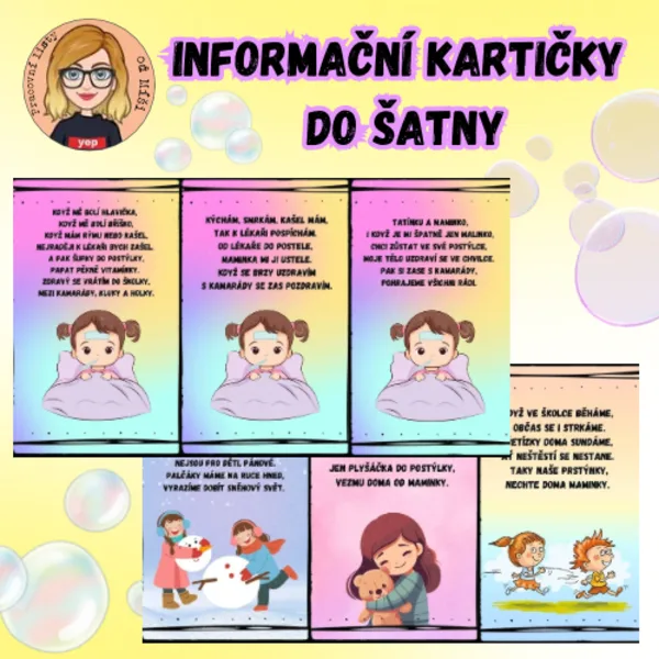 Informační kartičky do šatny 1