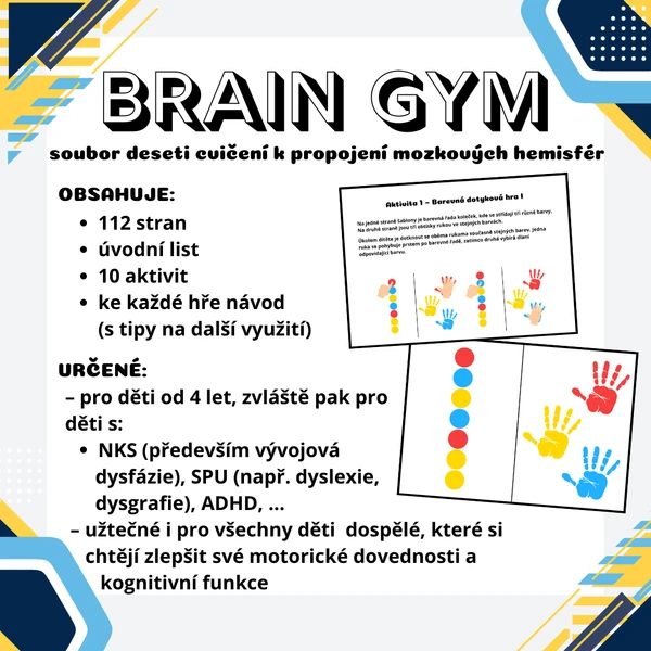 Brain gym – soubor deseti cvičení k propojení mozkových hemisfér 1