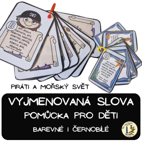 VYJMENOVANÁ SLOVA - kartičky, přívěsek 1