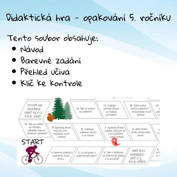 Desková hra - Opakování teorie 5. ročníku 1