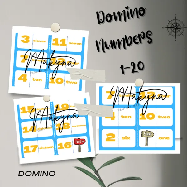 Domino - numbers 1-20 1