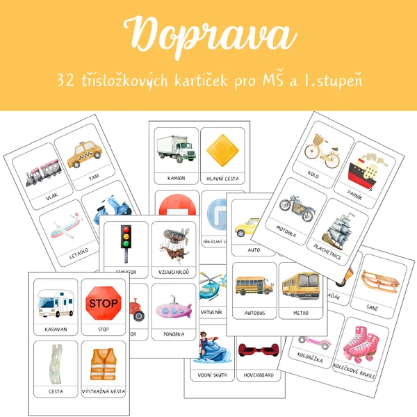 Třísložkové karty - DOPRAVA 1