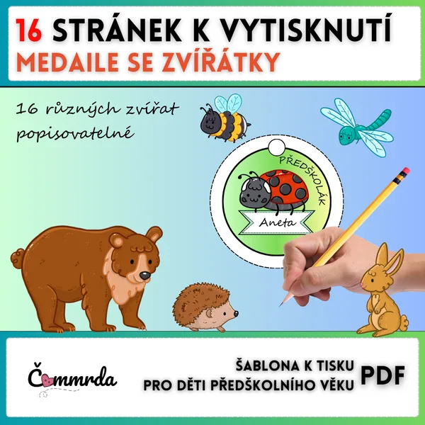 Medaile se zvířátky - univerzální 1