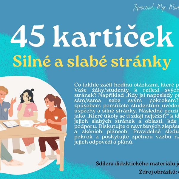 45 kartiček - silné a slabé stránky 1