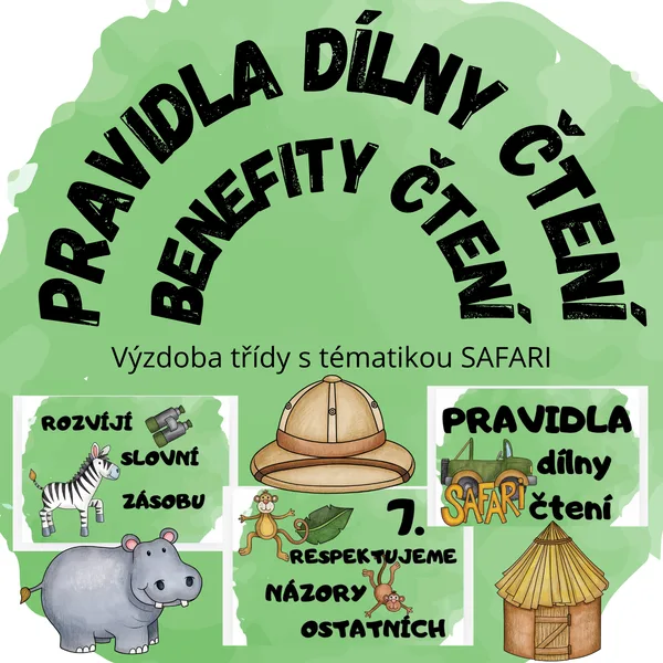 Pravidla dílny čtení + benefity čtení Safari 1