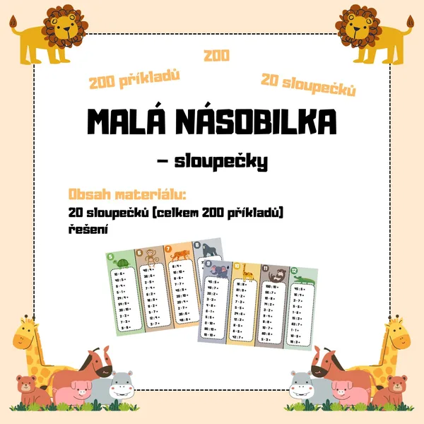 MALÁ NÁSOBILKA - sloupečky 1