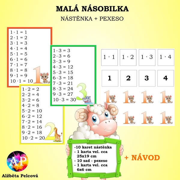MALÁ NÁSOBILKA (nástěnka + pexeso) 1