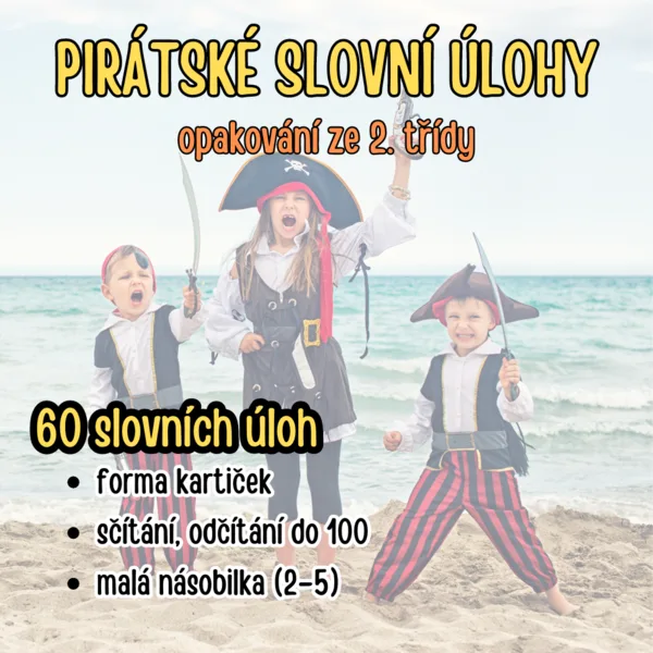 60 slovních úloh s pirátskou tematikou (opakování ze 2. třídy) 1