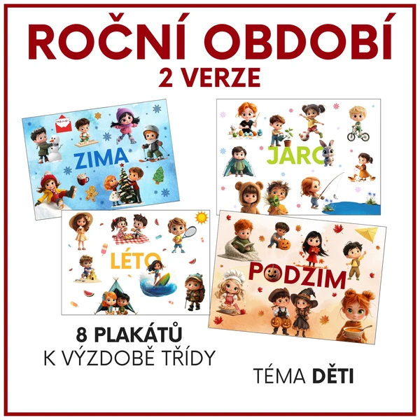 Roční období - výzdoba třídy (téma děti) 1