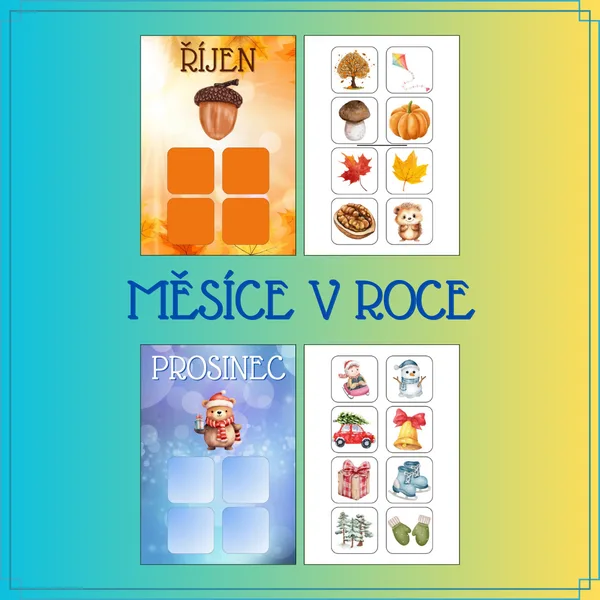 Měsíce v roce - výzdoba 1