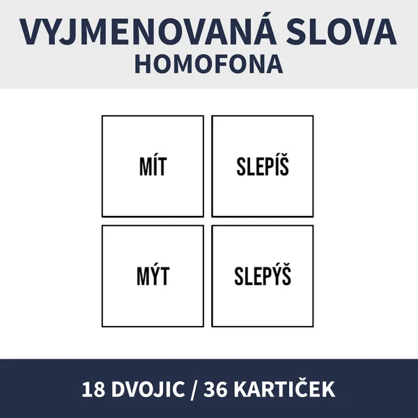 HOMOFONA - VYJMENOVANÁ SLOVA (významy slov) 1