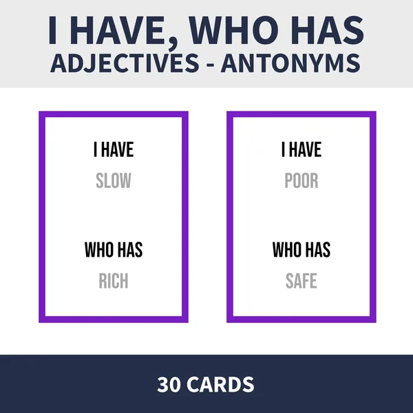 ENG - ANTONYMS / ADJECTIVES (já mám, kdo má) 1