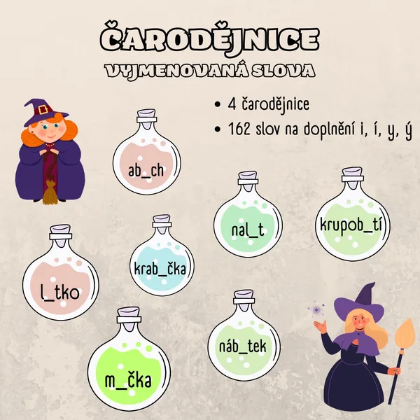 Čarodějnice - vyjmenovaná slova 1