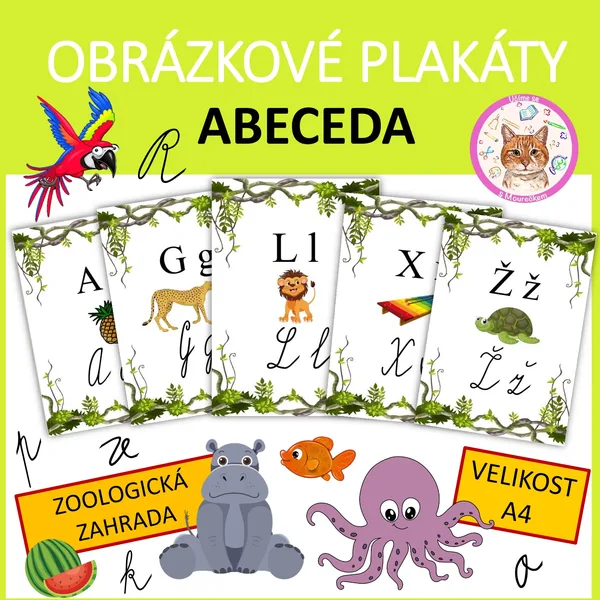 OBRÁZKOVÉ PLAKÁTY - ABECEDA - Zoologická zahrada 1
