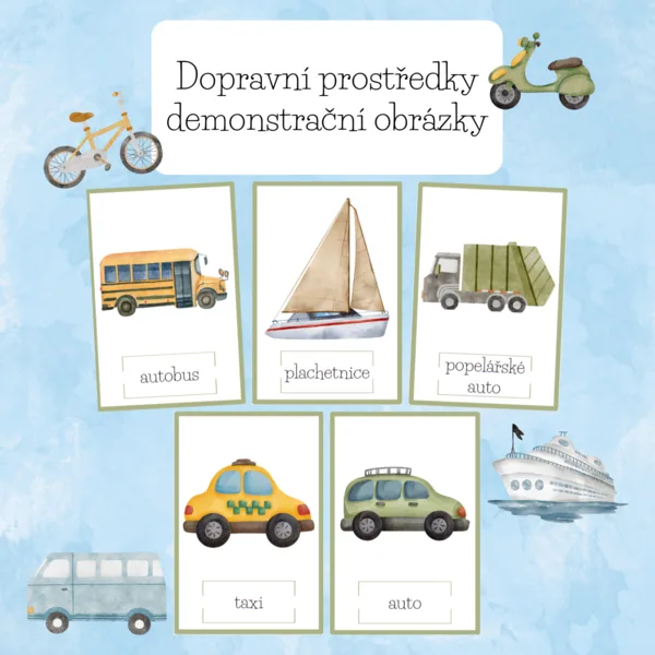 Dopravní prostředky demonstrační obrázky 1