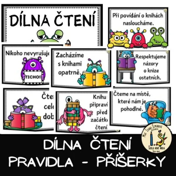 DÍLNA ČTENÍ - PRAVIDLA - PŘÍŠERKY 1
