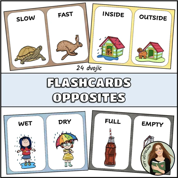Flashcards - opposites, antonyms 1