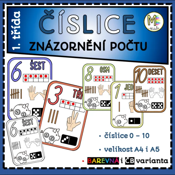 ČÍSLICE 0 - 10- ZNÁZORNĚNÍ POČTU 1