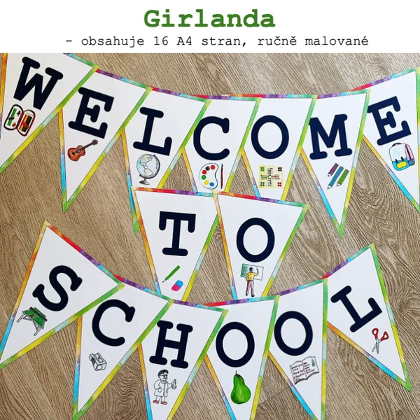 Uvítací girlanda - WELCOME TO SCHOOL 1