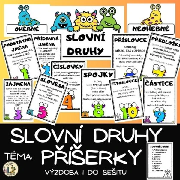 SLOVNÍ DRUHY – PŘÍŠERKY 1