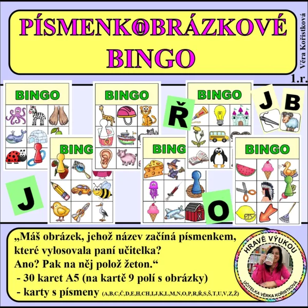 PÍSMEKOOBRÁZKOVÉ BINGO – pro prvňáčky 1