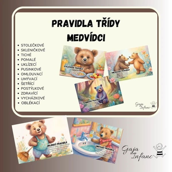 Pravidla třídy- medvídci 1