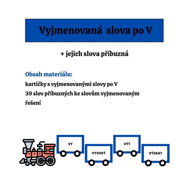 VYJMENOVANÁ SLOVA po V 1
