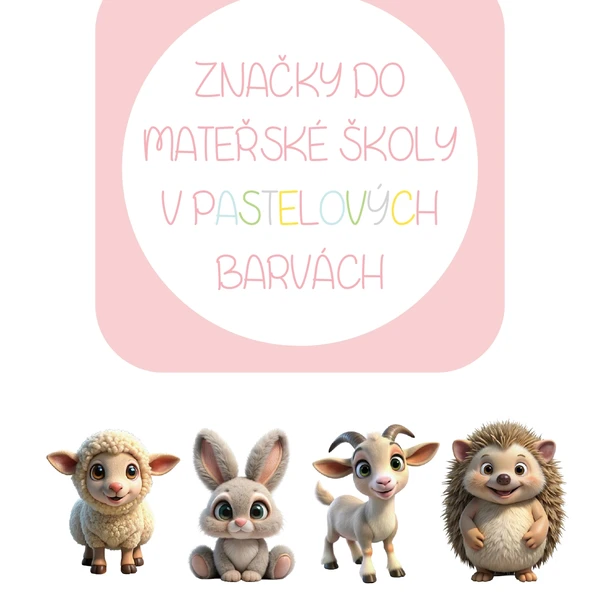 Značky do mateřské školy v pastelových barvách 1