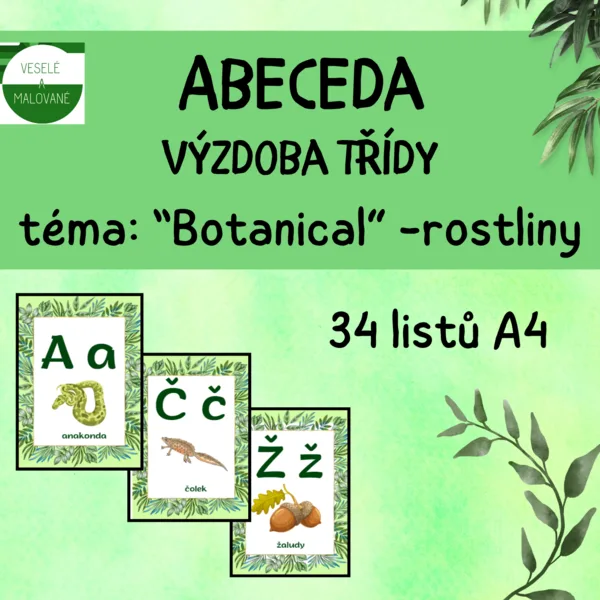 Abeceda- téma Botanical, rostliny 1