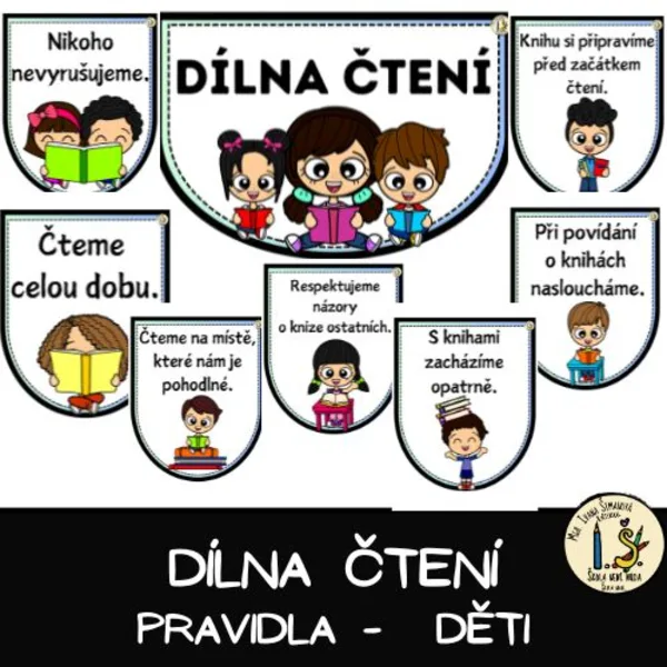 DÍLNA ČTENÍ - pravidla - děti 1