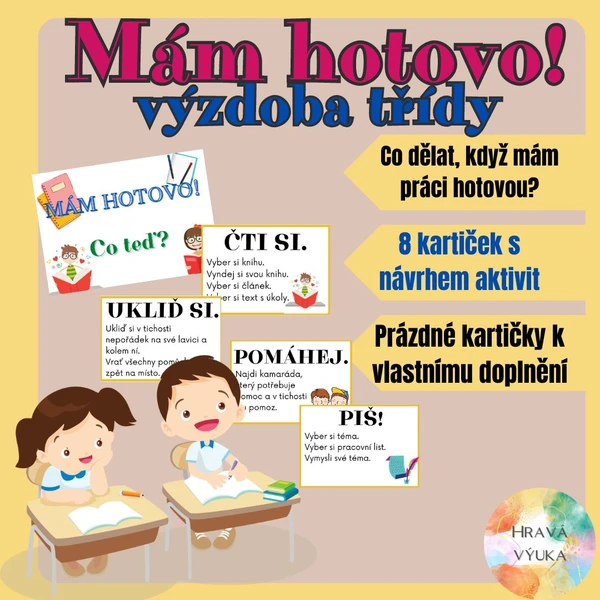 Mám hotovo! - výzdoba třídy 1