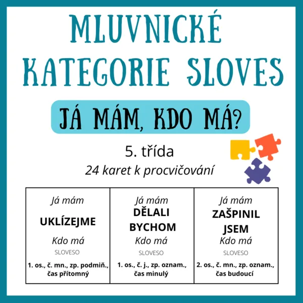 Já mám, kdo má? - mluvnické kategorie sloves 1