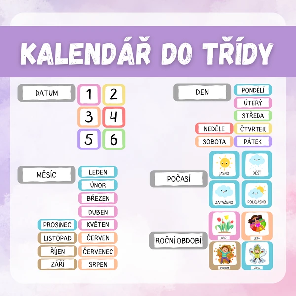 Kalendář do třídy 1