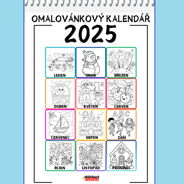 OMALOVÁNKOVÝ KALENDÁŘ 2025 1
