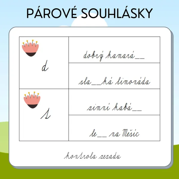 Párové souhlásky 1