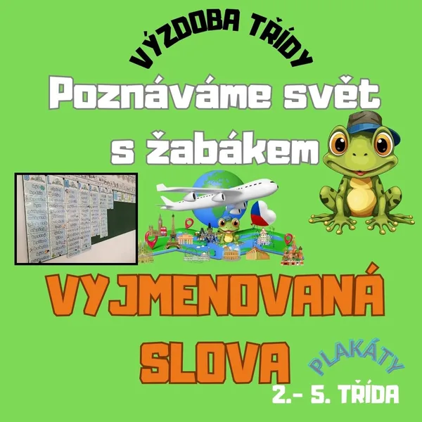 Poznáváme svět s žabákem- VYJMENOVANÁ SLOVA 1